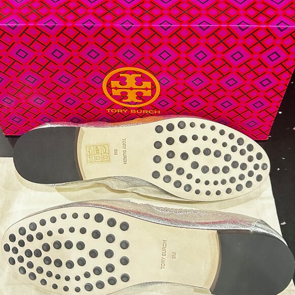 Tory Burch Ballet Loafer metallic leather size 9 - Picture 5 of 7